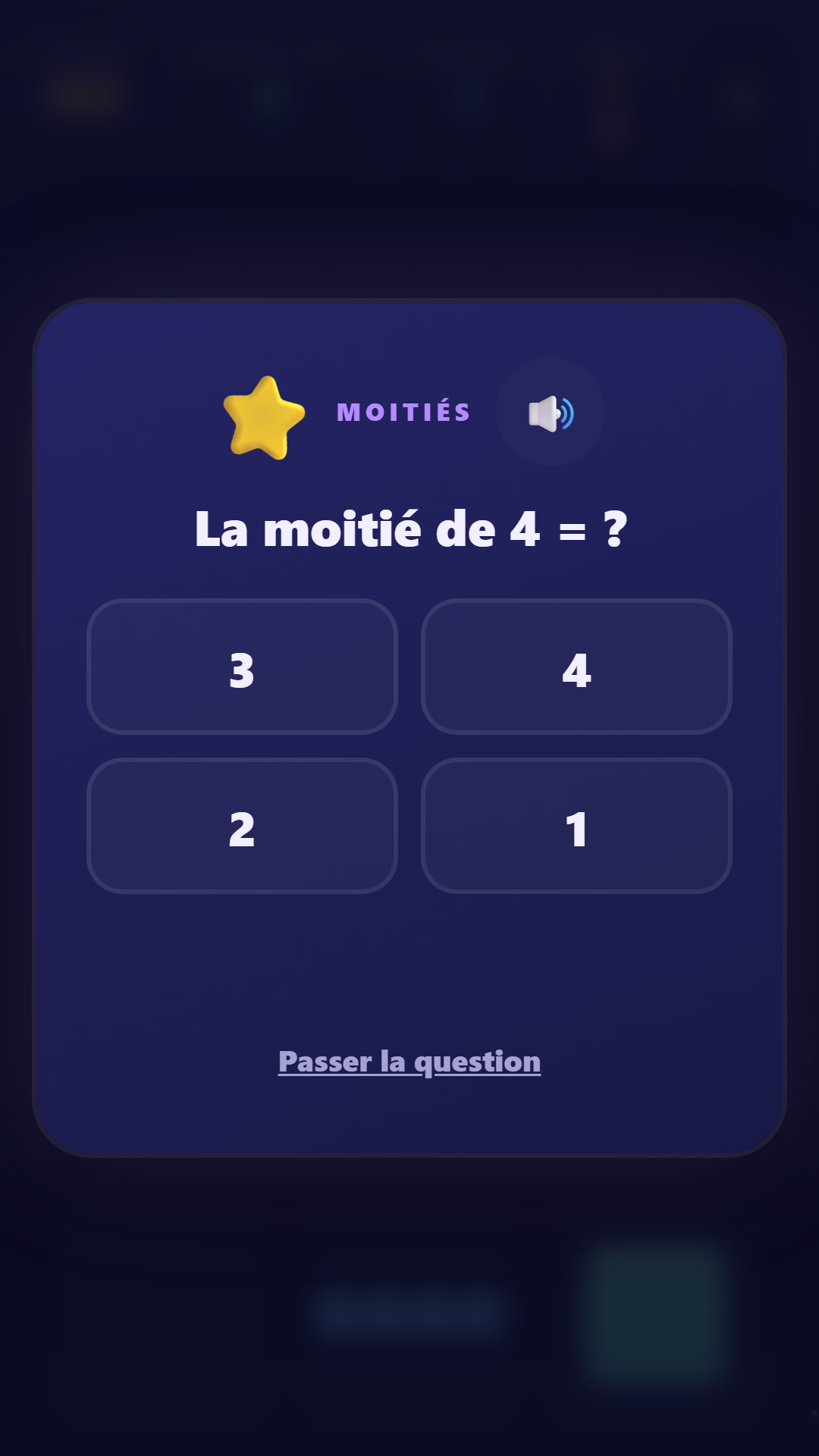 Une question étoile de KosmoBlocks, avec son explication affichée en cas d’erreur.